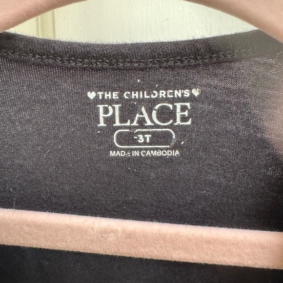 The Children's Place 3T Girls Black & Pink Aztec Ruffled Short Sleeve Dress - Picture 3 of 4